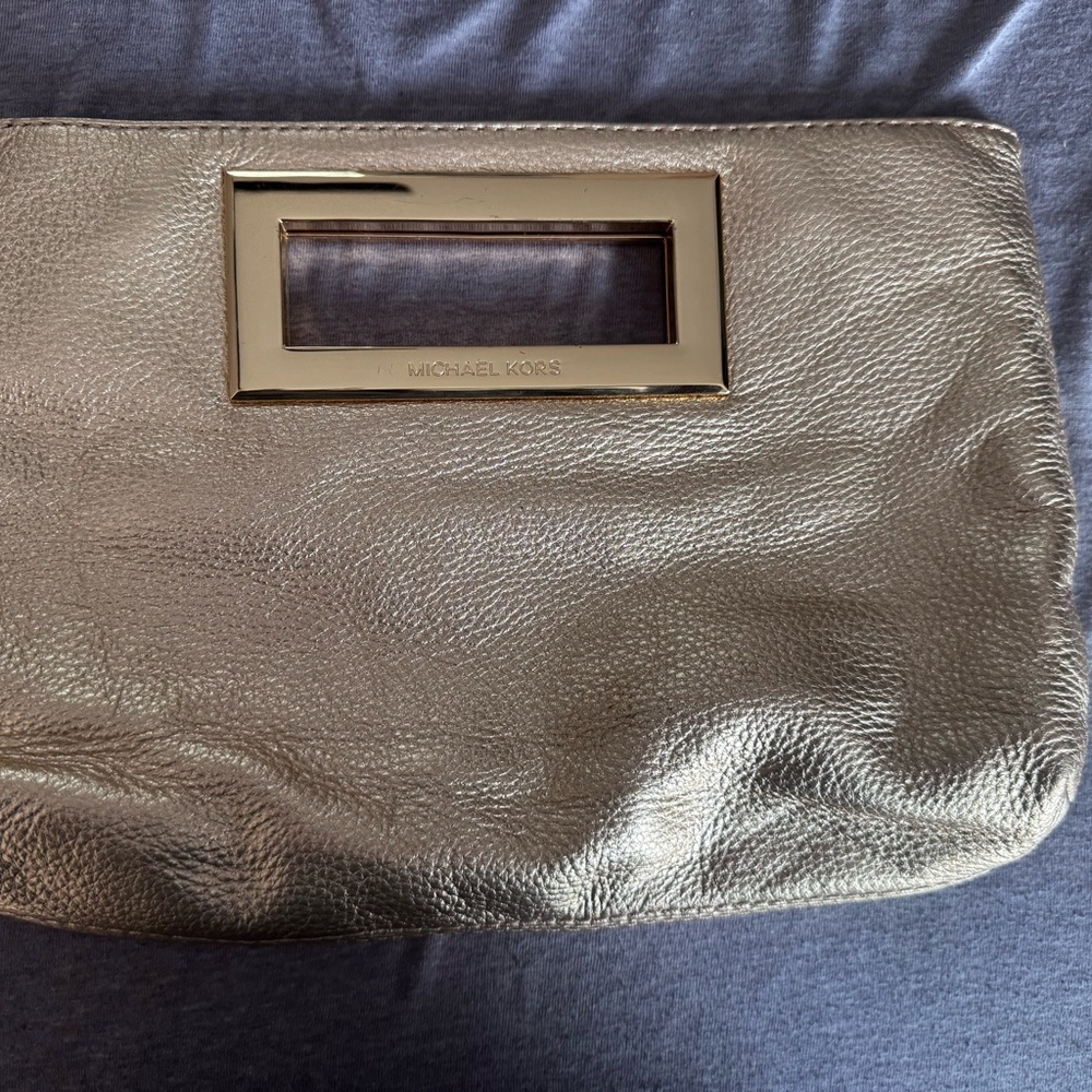 Michael Kors Gold Clutch Bag